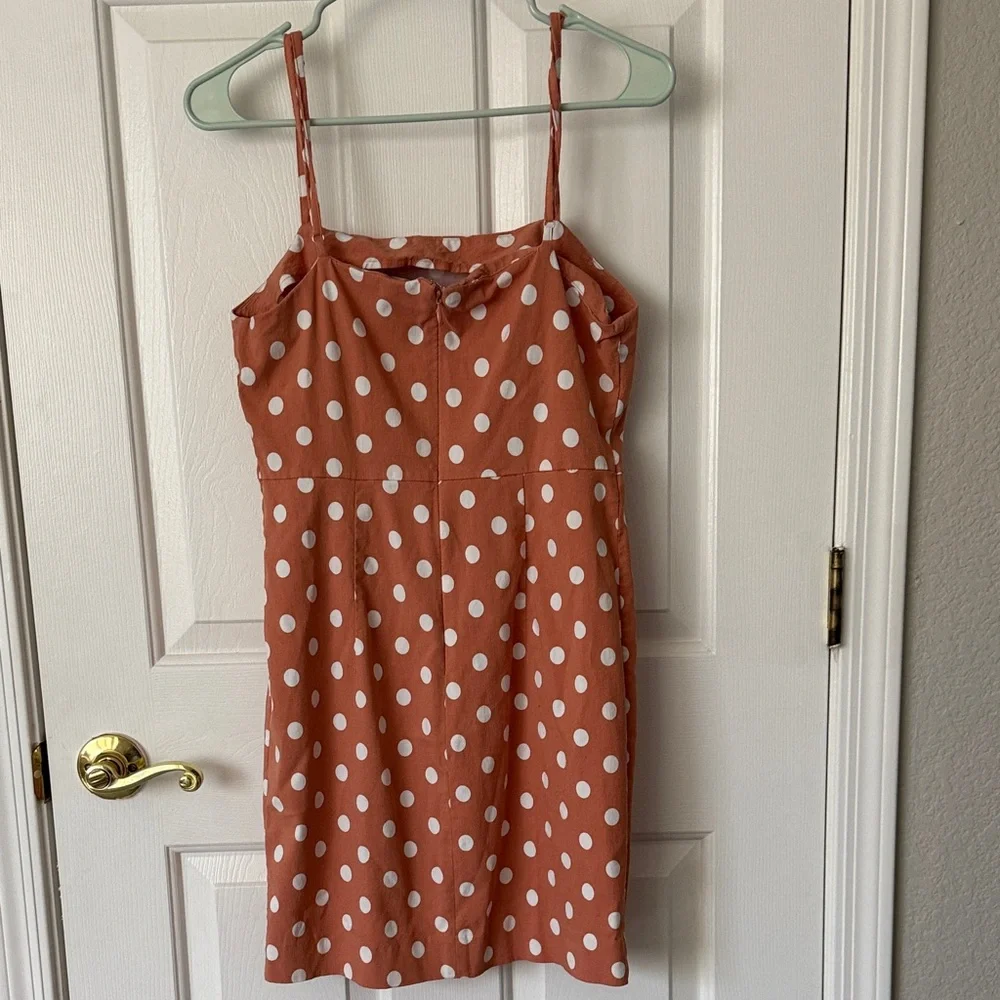 Polka Dot Spaghetti Strap Dress (L) - Picture 4 of 5